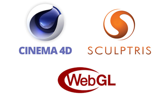 Cinema4D, Sculptris & WebGL